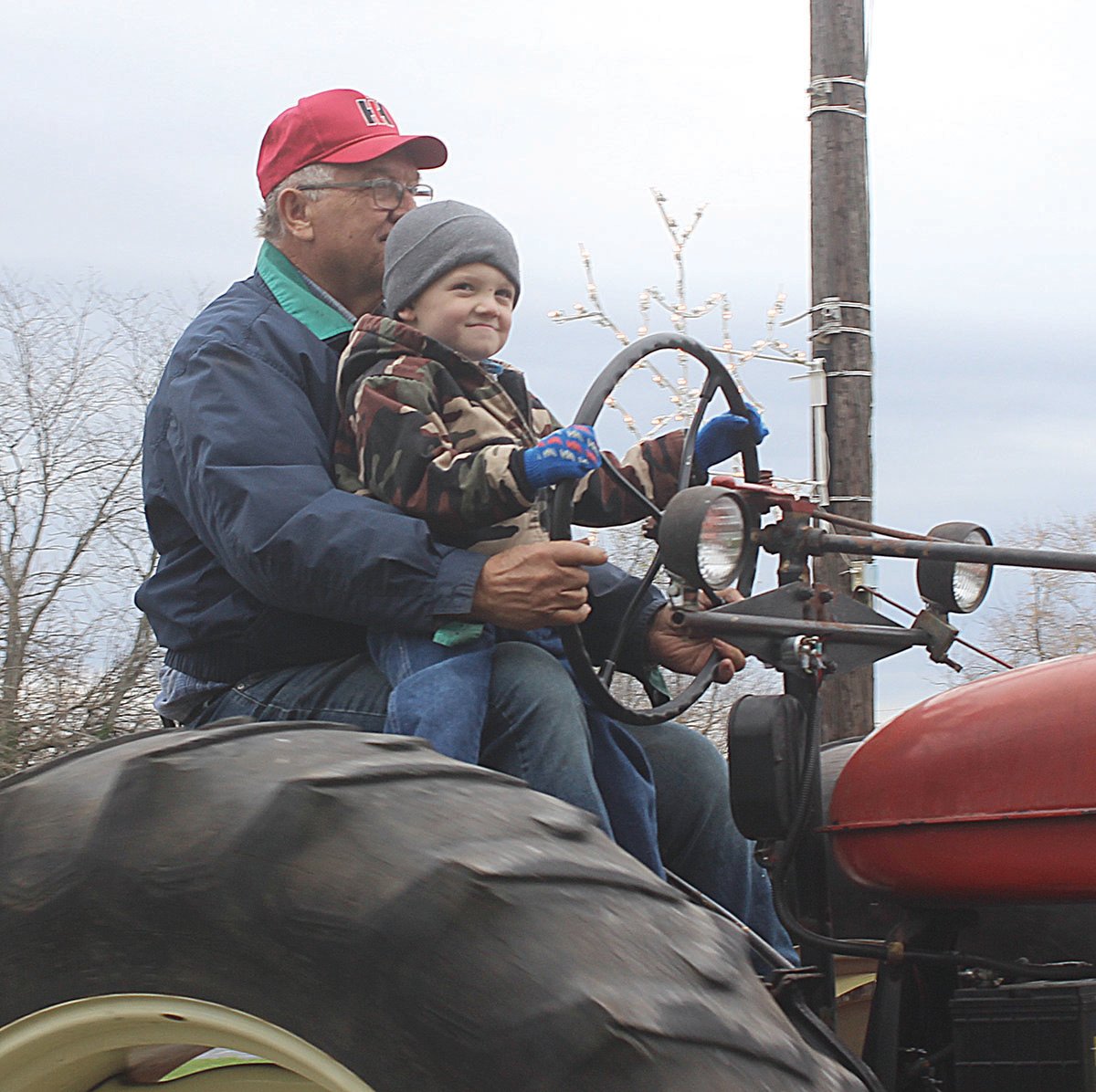 A youngster enjoys a tractor ride during this year’s parade.